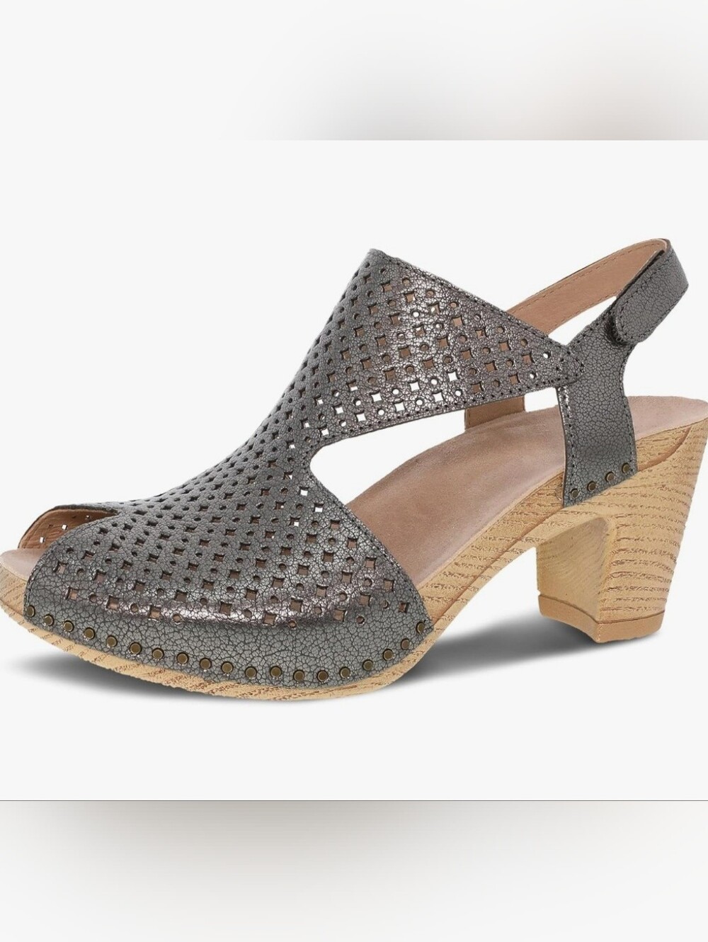 NWT Dansko Teagan Gunmetal Slingback Comfort Sandals EU 39 8.5-9 - Picture 3 of 12